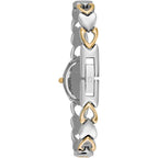 Bulova Ladies 3 Hand Quartz Classic, Stainless Steel Case And Stainless Steel Heart Link Bracelet