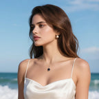 Iefil Mothers Day Gifts for Wife Mom - 10-11mm Freshwater Pearl Necklace, Rose Flower Pearl Necklace, Anniversary Jewelry Gifts for Women Wife Mom Girlfriend Her, 925 Sterling Silver
