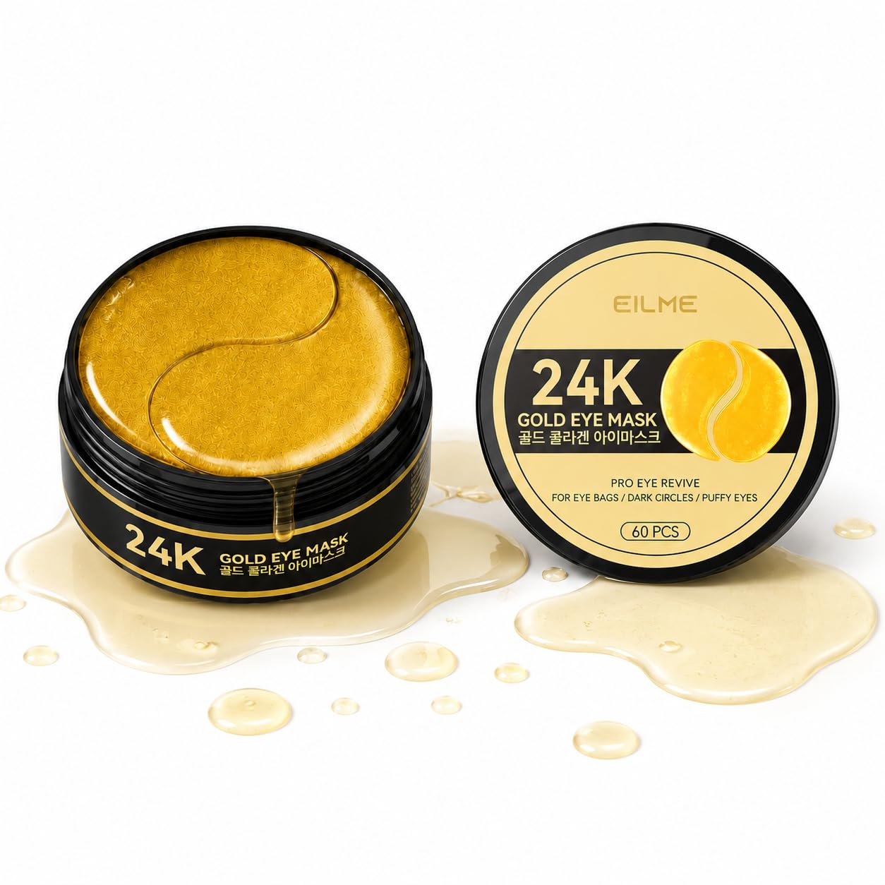 24K Gold Under Eye Patches - Firming, Glowing & Hydrating Hydrogel Mask For Puffy Eyes, Dark Circles, Wrinkles, Eye Bags Treatment, Gifts For Women And Men, 30 Pairs