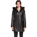 Women Irene Hooded Lambskin Leather Parka Coat (Also Available In Plus Size & Petite)