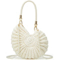 Jusavie Bohemia Crochet Handwoven Seashell Bag Women Summer Beach Bag Boho Evening Clutch Purses Shoulder Crossbody Bags 2026