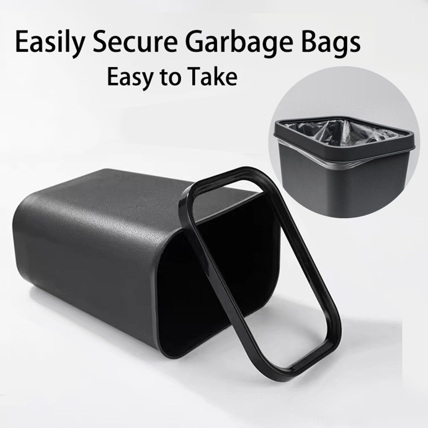 Black Small Trash Can 4Pack, 2Gallon/8L Plastic Office Trash Bin Garbage Can Under Desk, Trash Cans For Bedroom, Office And Kitchen, Trash Bins Wastebasket Fits Narrow Space, Plastic Trash Can