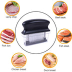 Meat Tenderizer With 48 Stainless Steel Ultra Sharp Needle Blades Heavy Duty Cooking Machine For Tenderizing Beef, Turkey, Chicken, Steak, Veal, Pork, Fish Etc