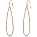 Simulated Diamond Teardrop Dangle Earrings for Women - Cubic Zirconia Crystal Long Dangling Earrings