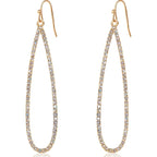 Simulated Diamond Teardrop Dangle Earrings for Women - Cubic Zirconia Crystal Long Dangling Earrings
