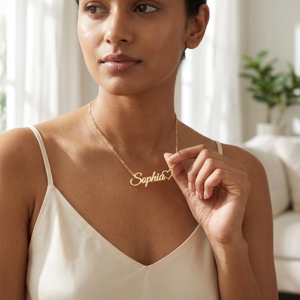 Custom Name Necklace - 925 Sterling Silver & 316 Stainless Steel, 14 Fonts & Multi-Language Options, 4 Colors, 5 Chain Styles, Personalized Gift with Premium Box