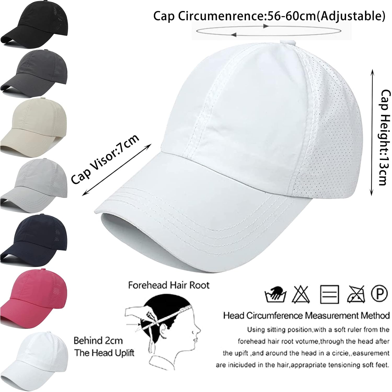 Womens Ponytail Hat Baseball Cap, Adjustable Criss Cross Baseball Cap High Bun Unisex Quick Drying Trucker Hats