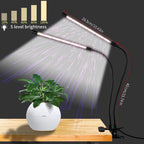 Led Grow Light,6000K Full Spectrum Clip Plant Growing Lamp With White Red Leds For Indoor Plants,5-Level Dimmable,Auto On Off Timing 4 8 12Hrs