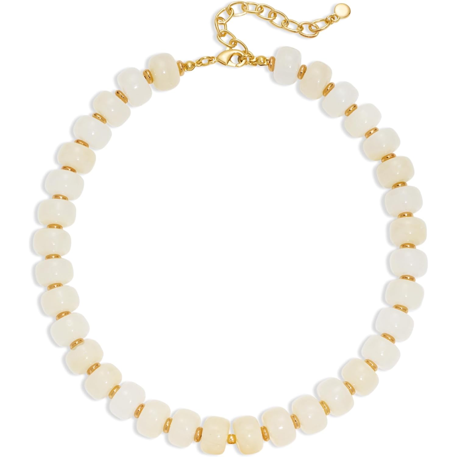 LILIE&WHITE Mothers Day Gifts for Mom Daughter Resin Chunky Beaded Necklace for Women Minimalistic Modern Statement Necklace Jewelry Accessories Birthday Gift for Women