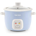 Aroma® Mini Rice Cooker, 2-Cup (Uncooked) / 4-Cup (Cooked), Grain Cooker, Soup Maker, Oatmeal Cooker, Auto Keep Warm, 1 Qt, Blue, Arc-302Ngbl