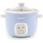 Aroma® Mini Rice Cooker, 2-Cup (Uncooked) / 4-Cup (Cooked), Grain Cooker, Soup Maker, Oatmeal Cooker, Auto Keep Warm, 1 Qt, Blue, Arc-302Ngbl