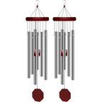 2 Pack Pgzsy Memorial Wind Chimes Outdoor Large Deep Tone, Elegant Sympathy Wind-Chime Personalized With 6 Tuned Tubes For Garden Patio Balcony And Home