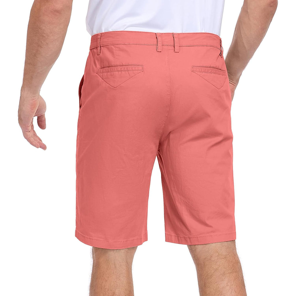 Oymyakon Men'S Stretch Chino Short Slim Fit 10" Inseam Flat Front Shorts Summer Cotton Casual Shorts With Pocket