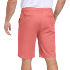 Oymyakon Men'S Stretch Chino Short Slim Fit 10" Inseam Flat Front Shorts Summer Cotton Casual Shorts With Pocket