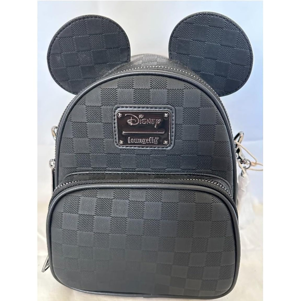 Loungefly Mickey Mouse Checkered Texture Convertible Mini Backpack & Crossbody Bag