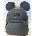 Loungefly Mickey Mouse Checkered Texture Convertible Mini Backpack & Crossbody Bag
