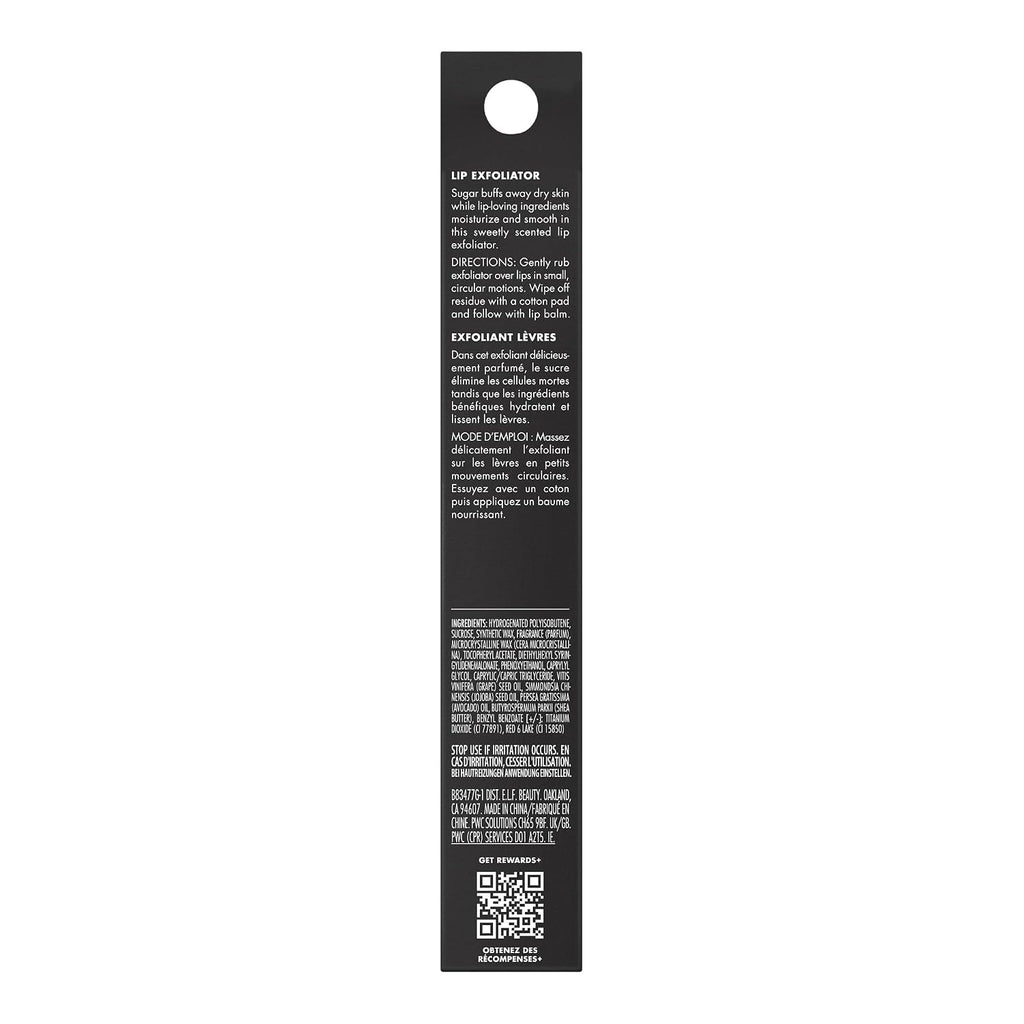 E.L.F. Lip Exfoliator, Moisturizing Scented Lip Scrub For Exfoliating & Smoothing Lips, Infused With Jojoba Oil, Vegan & Cruelty-Free, Strawberry