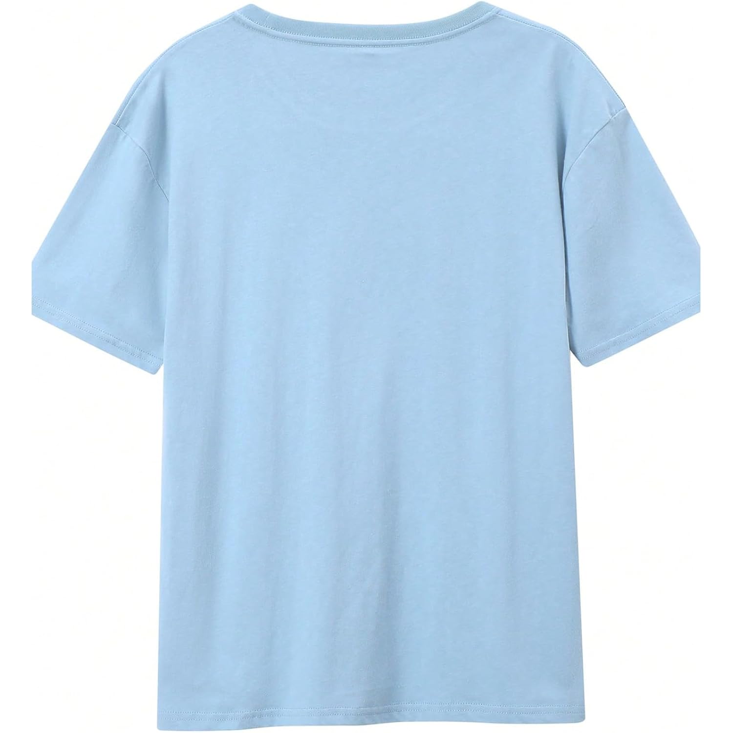 SOLY HUX Women's Lemon Shirts Short Sleeve Crew Neck Graphic Tees Summer T-Shirt Vacation Tops Light Blue