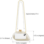 Acrylic Seashell Clutch Purse For Women, Elegant Marble Evening Bag, Wedding Party Clutch Handbags