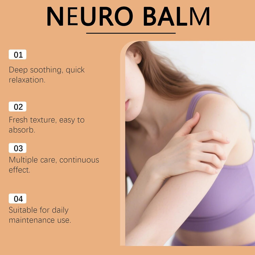 Neuro Balm, Nerve Relief Balm For Neuropathy, Natural Herbal Joint Care Cooling Soothing Massage Cream With Magnesium And Menthol, Joint & Muscle Care Ointment