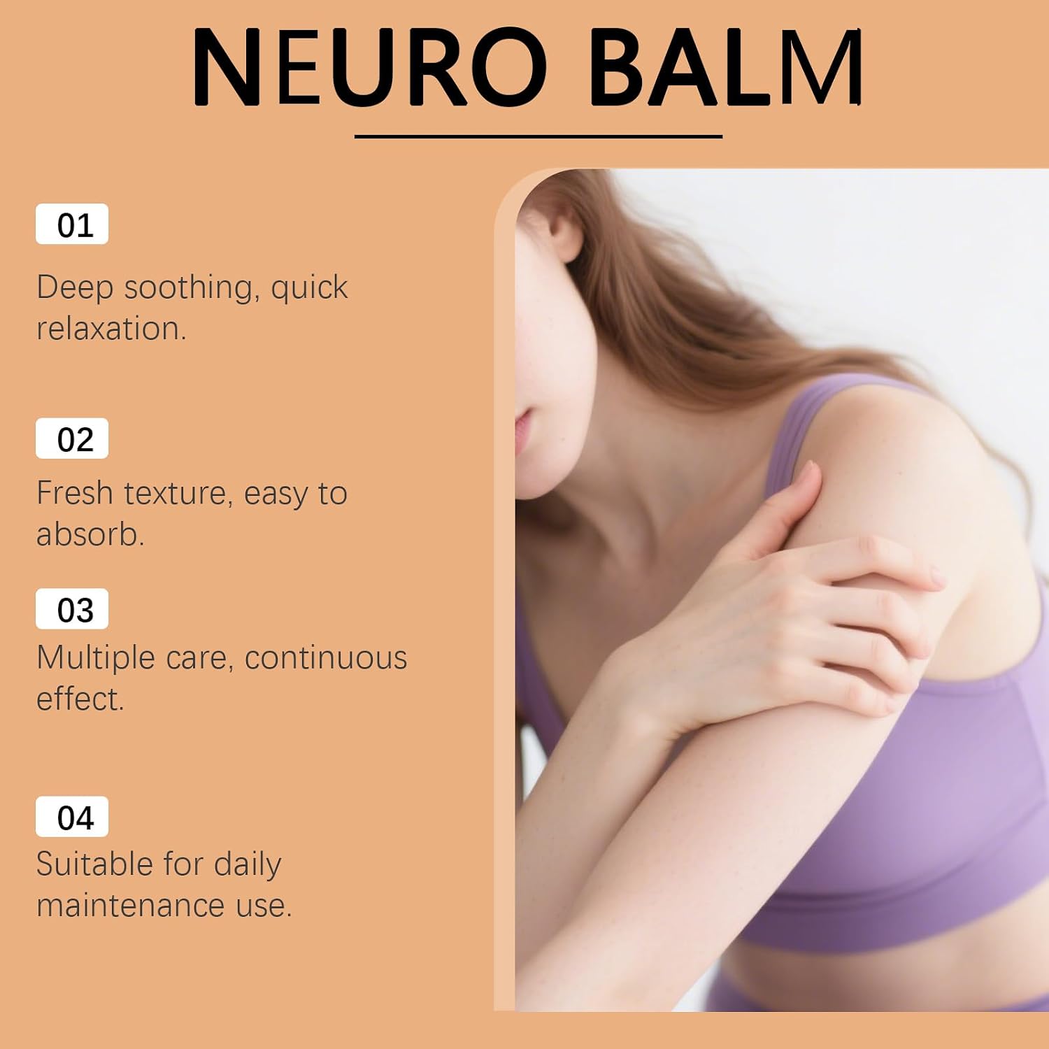Neuro Balm, Nerve Relief Balm For Neuropathy, Natural Herbal Joint Care Cooling Soothing Massage Cream With Magnesium And Menthol, Joint & Muscle Care Ointment