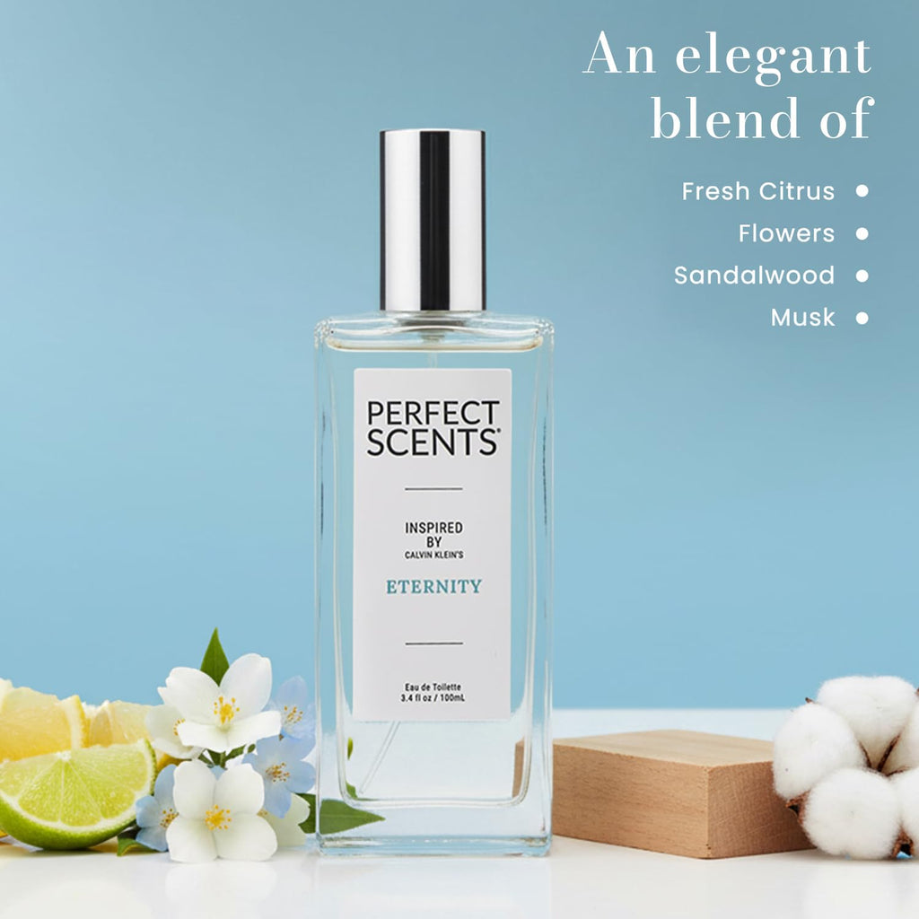 Perfect Scents Fragrances, Inspired by Calvin Klein’s Eternity, Women’s Eau de Toilette, CLEAN, Vegan, Paraben-Free, Phthalate-Free, Never Tested on Animals, 3.4 Fluid Ounces