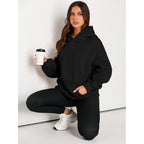 Women's Oversized Fleece Hoodie, Cozy Plush Pullover Sweatshirt with Pocket