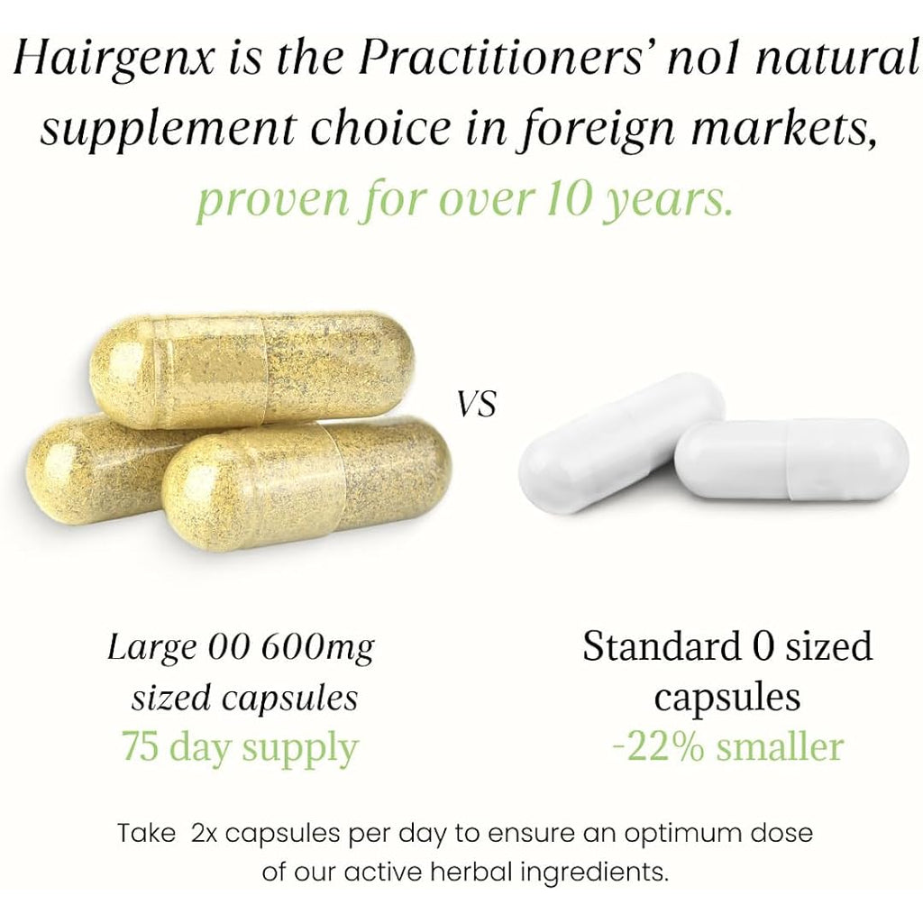For Her | 150 Herbal Capsules (75 Day Supply) | Dht Blocker For Thicker, Fuller Hair | Natural Hair Loss Supplement For Women | Gluten-Free, Vegan-Friendly