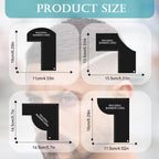Enhancement Card for Barbers with Measurement Indicators, Reusable Hairline Shaping Tool, Beard Line Up Template, Color Spray Edge Line Up Tool, Easy to Clean Hairline Maker Guide for Barbers