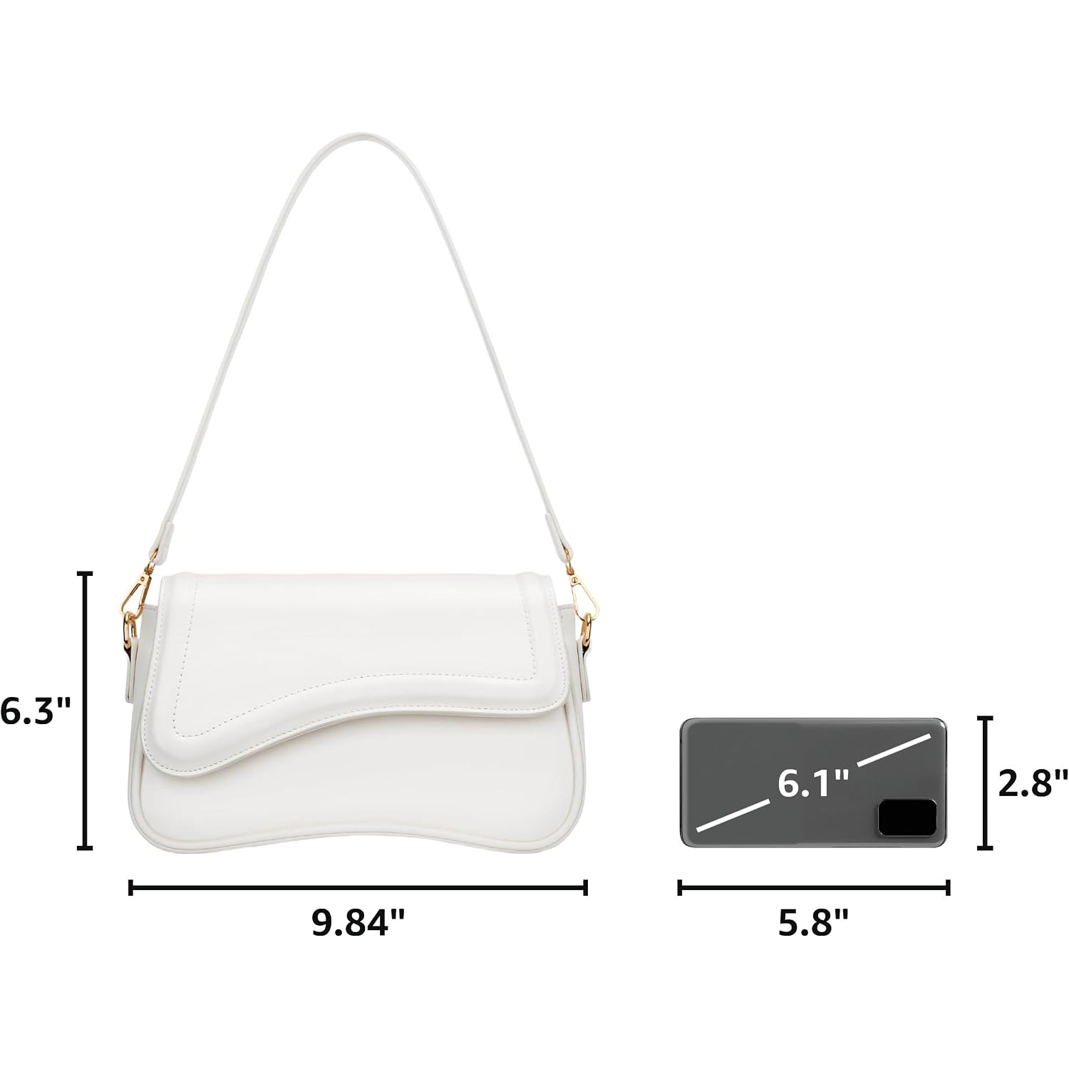 Kkxiu Shoulder Bag For Women Small Clutch Purses Cute Hobo Handbag Trendy Underarm Bag