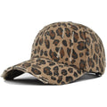 Classic Low Profile Baseball Cap for Men Women Adjustable Cotton Trucker Hats Dad Hat Plain Cap Leopard Khaki