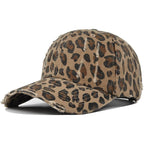Classic Low Profile Baseball Cap for Men Women Adjustable Cotton Trucker Hats Dad Hat Plain Cap Leopard Khaki
