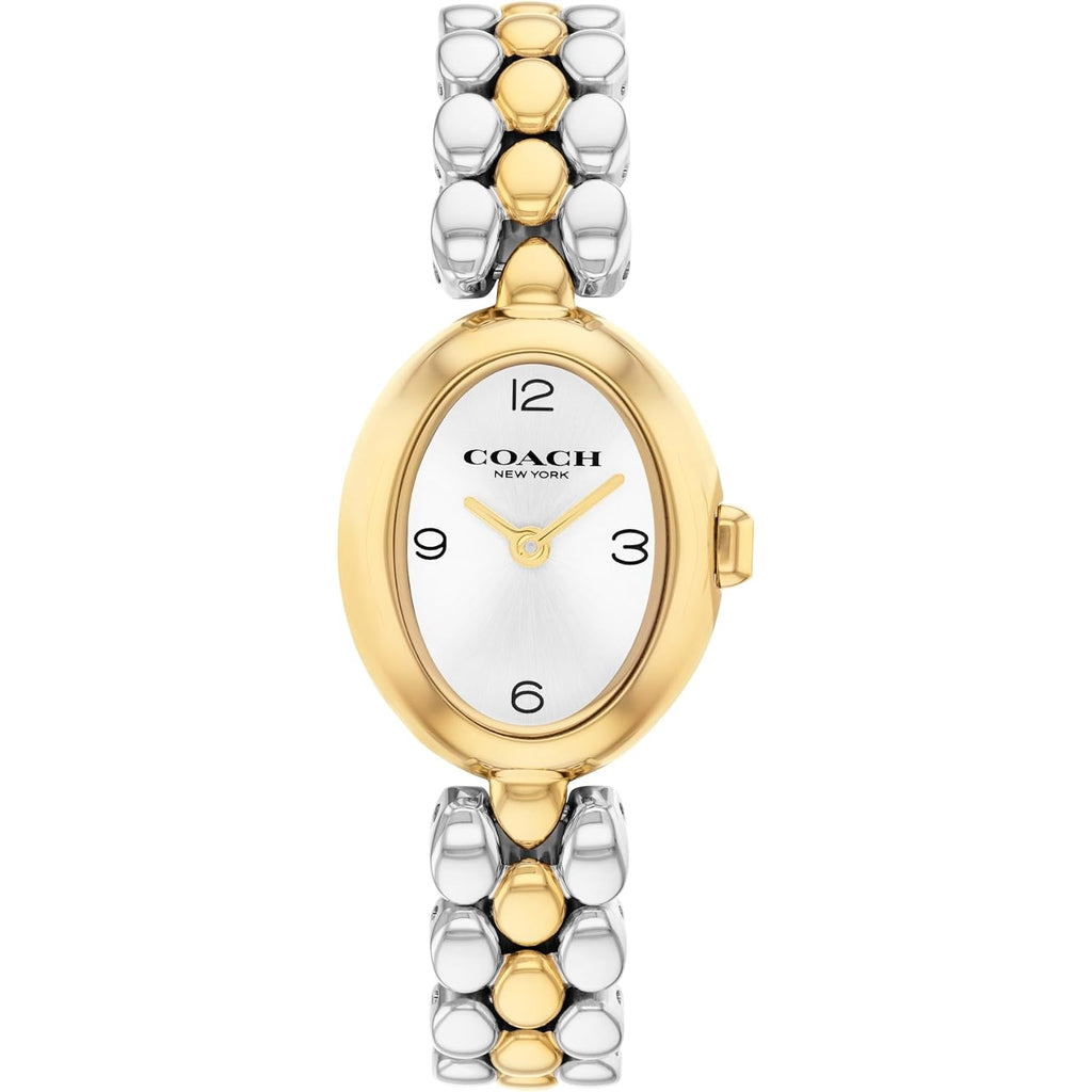 Coach Sammy Women'S 2H Quartz Watch Gift Set With Matching Adjustable Jewelry Bracelet - Oval Case - Minimalist Style - Gift For Her - 22.5Mm