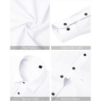 J.Ver Men'S Tuxedo Shirt Formal Dress Shirt Pleated Long Sleeve Button Down Shirts For Prom Party Wedding