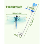 20Pcs Dragonfly Dragon Fly Clips For Bugs Repellent Decor 3D Garden Outdoor Flying Butterflies Decorations Fake To Keep Away Metal Bamboo Stakes Decorative Yard Ornaments Hat Golf Moving (20Pcs)