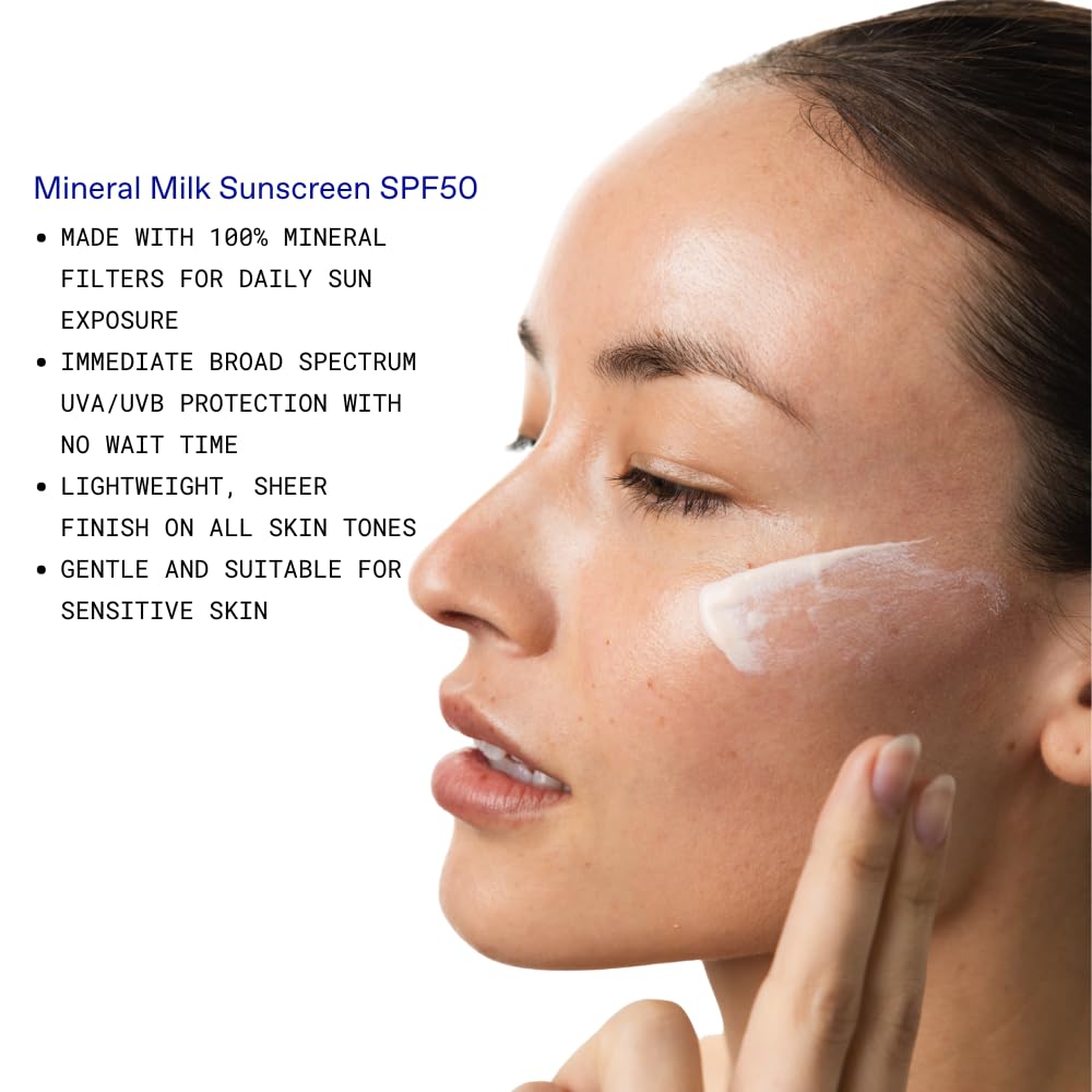 Korres Greek Yoghurt Mineral Milk Fluid Sunscreen, Lightweight Face Sunscreen For Daily Hydration, Mineral Uv Protection, Sensitive Skin Friendly Spf For Face, Vegan, Travel Size, 1.35 Fl Oz