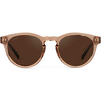 WearMe Pro Round Polarized Sunglasses for Women - Retro Classic UV400 Protection for Driving & Everyday Wear Light Crystal Brown / Brown Lens