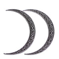 2Pcs Viking Moon Crescent Hairpins For Women – Gothic Metal Hair Sticks & Forks, Retro Hair Styling Pins For Updo, Cosplay & Renaissance Festival (Zzas)
