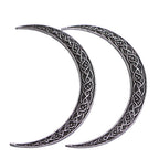 2Pcs Viking Moon Crescent Hairpins For Women – Gothic Metal Hair Sticks & Forks, Retro Hair Styling Pins For Updo, Cosplay & Renaissance Festival (Zzas)