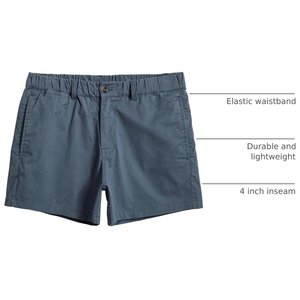 Maamgic Mens Shorts Casual 4 Inch Cotton Casual Shorts For Men Elastic Waistband Mens Casual Shorts Daily Wear