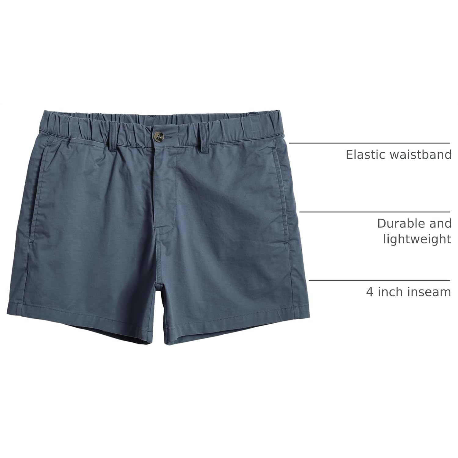 Maamgic Mens Shorts Casual 4 Inch Cotton Casual Shorts For Men Elastic Waistband Mens Casual Shorts Daily Wear