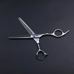 Purple Dragon Professional 6.0 Inch Double Teeth Barber Hair Thinning Scissor/Shear Set- Perfect For Hair Stylist Or Home Use