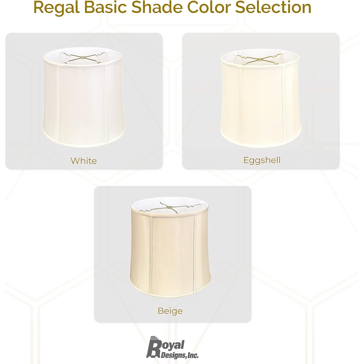 Royal Designs, Inc. Bs-719-14Bg-2 Drum Basic Lamp Shade, 13 X 14 X 14, Beige, 2-Pack