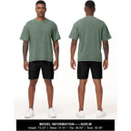 Eiscntd Men'S Oversized T-Shirts Heavyweight Cotton Vintage Washed Loose Fit Unisex Baggy Tee Shirts
