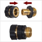 Hourleey 3/4 Inch Garden Hose Quick Connector, 4 Pcs Female & 8 Pcs Male Of No Leak Quick Connect Hose Fittings