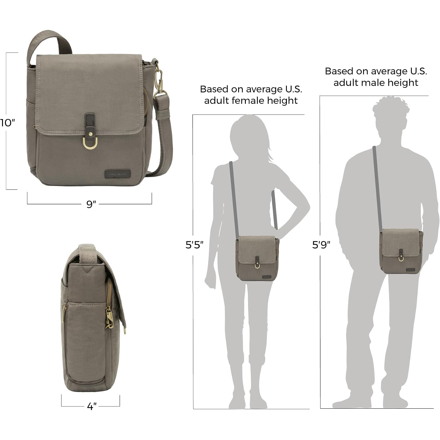 Travelon Anti-Theft Courier Tour Bag