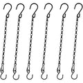 Chain For Hanging Plants,11 Inch Black Hanging Chain, Small Hanging Basket Chain Kits With Hooks For Bird Feeder Hanging Basket Extender Porch Wind Chime (Black, 11 Inch-6Pcs)