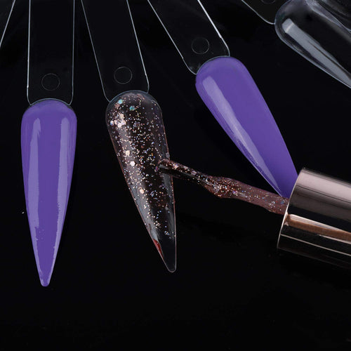 80 Pieces Nail Swatch Sticks Clear Display Sticks Stiletto Practice Tips Nail Color Swatches with Metal Ring