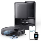 Eufy E25 Robot Vacuum And Mop Combo, 20,000 Pa, Hydrojet Roller Mop | Extendable Side Brush, Zero-Tangle Design, All-In-One Station, Ai Obstacle Avoidance, Edge-To-Corner Cleaning