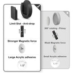 Magnetic Remote Control Holder Wall Mount, 4 Pack Tv Remote Control Holder For Fan/Air Conditioner, Self-Adhesive Bedside Caddy For Tv Backside/Bedroom/Office/Rv Home Organizer Storage(Black)